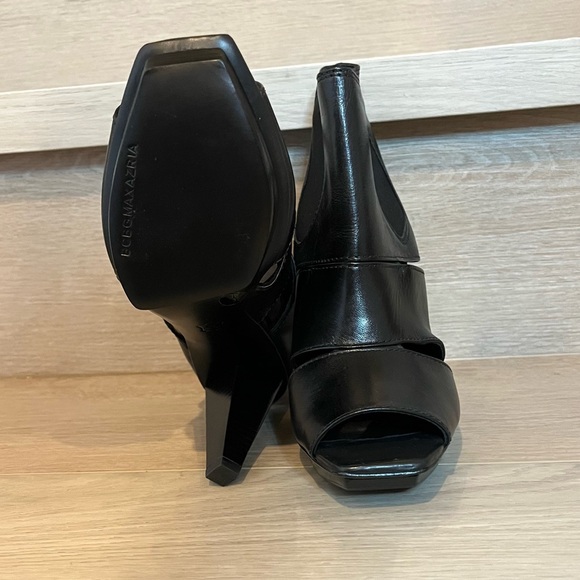BCBG MAXAZRIA Strappy Black Ankle Bootie Heels - Size 7/37 - Picture 9 of 16
